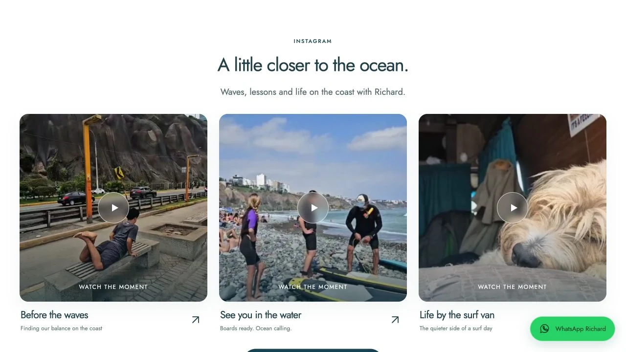 Selected Instagram videos with links