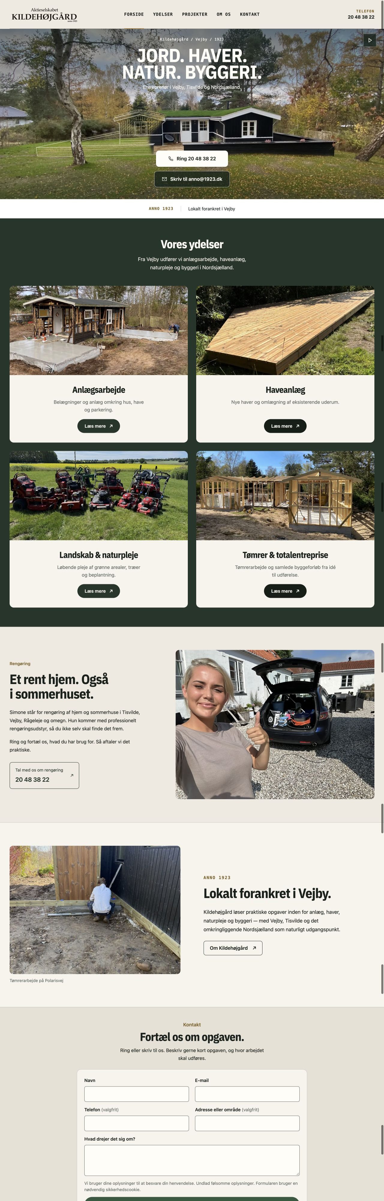 Kildehøjgård A/S — website preview