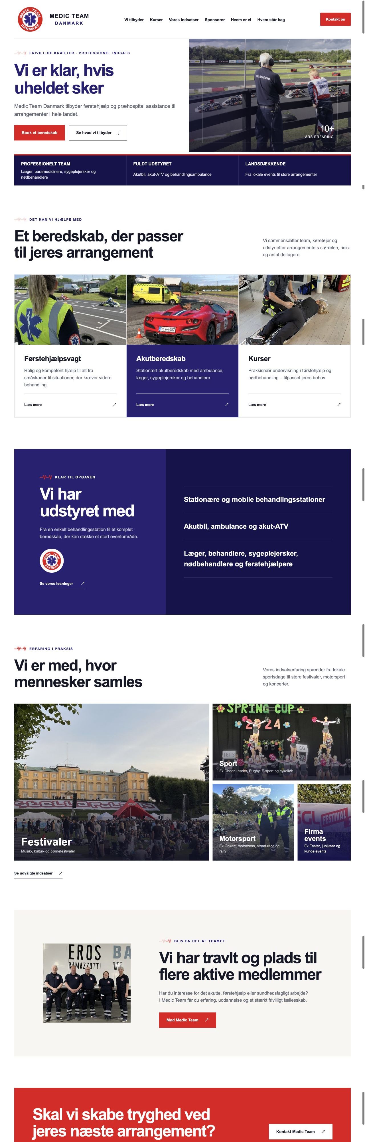 Medic Team Danmark — website preview